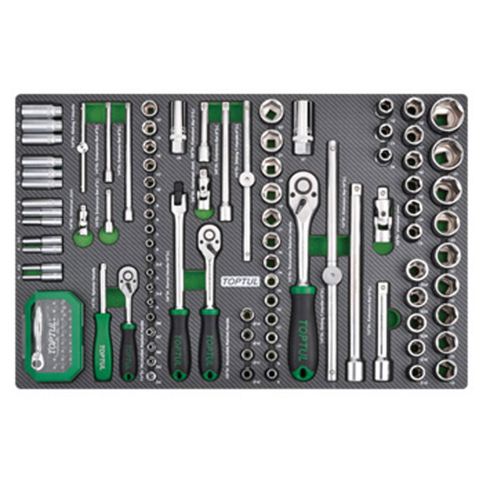 Набір інструменту в ложементі 1/4", 3/8", 1/2" 126ед. TOPTUL GEDC611 Одеса - фото 1