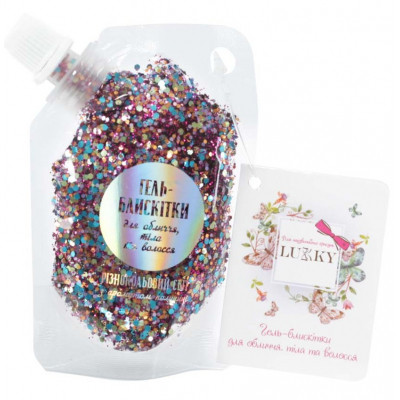 Дитяча косметика Lukky Гель-блискітки для тіла та обличчя Мікс 40 мл (T18942) Вінниця - фото 1