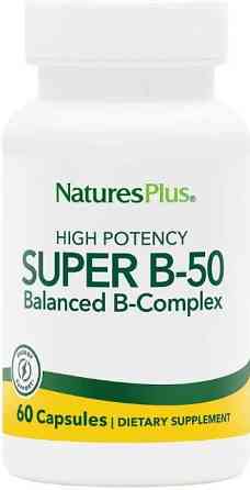 Вітаміни групи В-50 Nature's Plus Super B-50 60 капс Київ