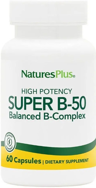 Вітаміни групи В-50 Nature's Plus Super B-50 60 капс Київ - фото 1