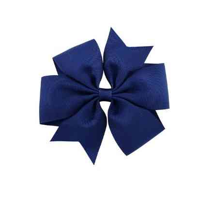 Дитяча заколка-синій бантик, 1шт., розмір бантика 8см Київ