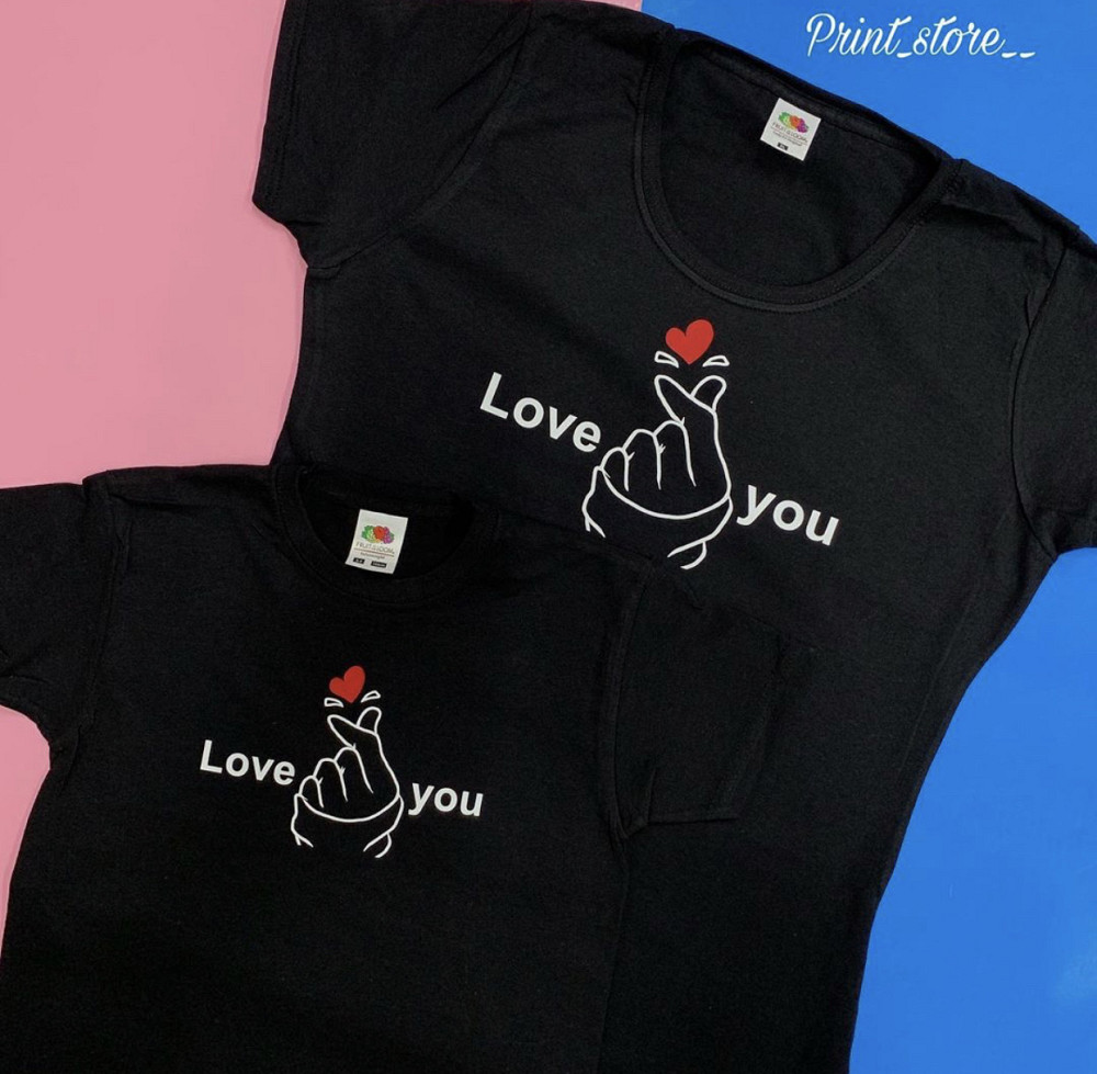 Парні футболки для хлопця та дівчини — love you Чернівці - фото 1