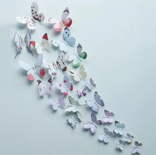 Декор різнокольорові метелики - 12шт. Київ - фото 1