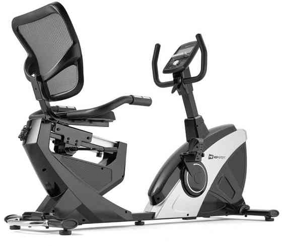 Горизонтальний велотренажер Hop-Sport HS-070L Helix сріблястий iConsole+ Київ