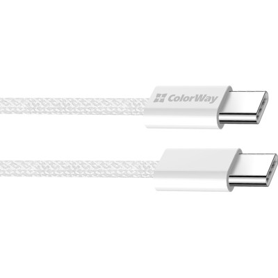 Дата кабель USB-C to USB-C 1.0m 60W 3.0А grey ColorWay (CW-CBPDCC061-GR) Винница - изображение 9
