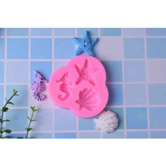 Молд кондитерский морской 80 на 85 мм розовый Киев