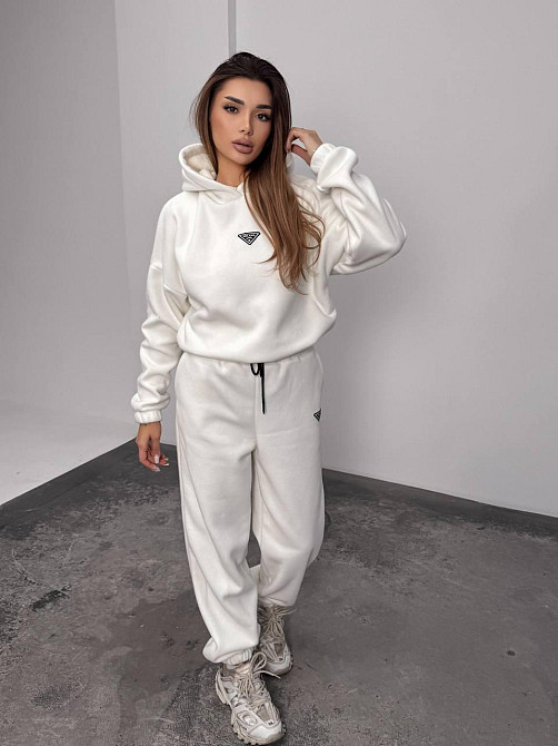 Женский теплый костюм, из флис полара L-XL, Молочный Одесса - изображение 2