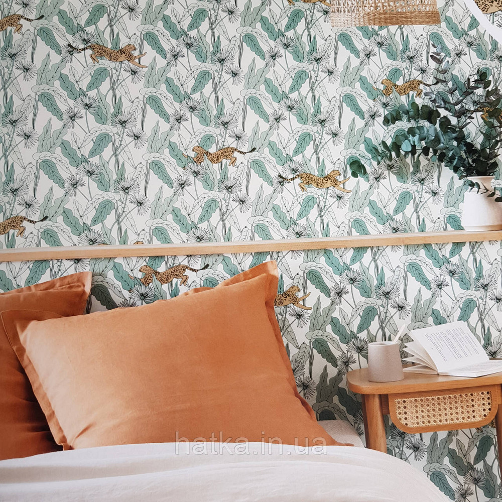 Шпалери вінілові на флізелін Caselio The Place to bed 0.53х10 м листя квіти білі рисі золотисті на рожевому Київ - фото 2