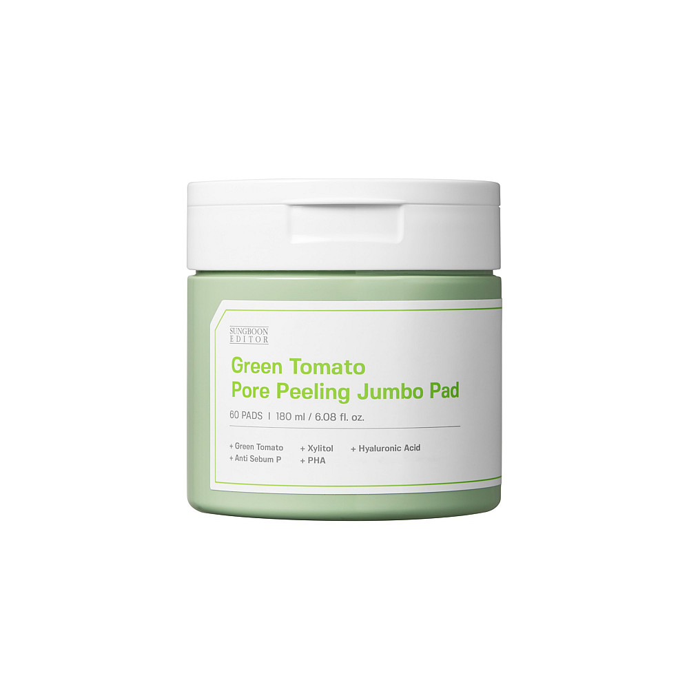 Пилинг-педы для лица Green Tomato Pore Peeling Jumbo Pad Sungboon Editor 180 мл (60 шт) Киев - изображение 1