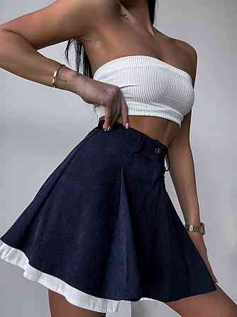 Женская трендовая юбка-шорты вельвет + коттон Одесса