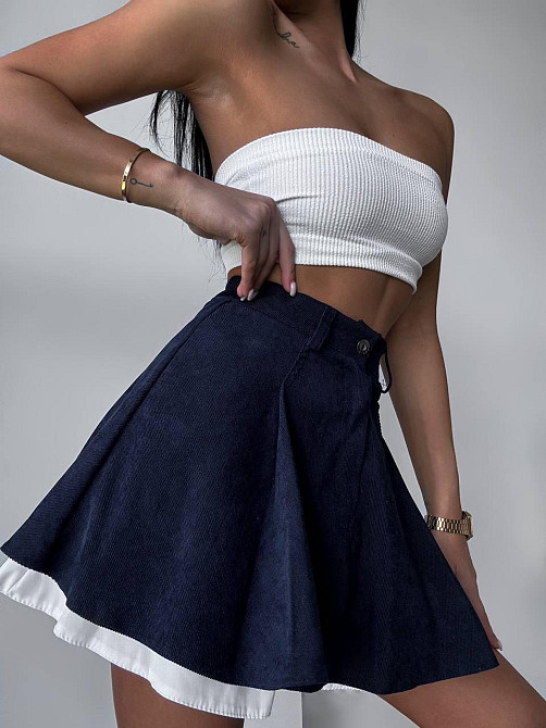 Женская трендовая юбка-шорты вельвет + коттон Одесса - изображение 5