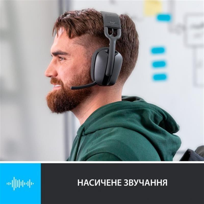 Bluetooth-гарнітура Logitech Zone Vibe 100 Wireless Graphite (981-001213) Сірий Харків - фото 8