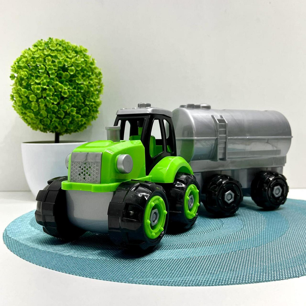 Трактор конструктор на шурупах із причепом 32 см Зелено-сірий (0488-801-2-3) Чернигов - изображение 10