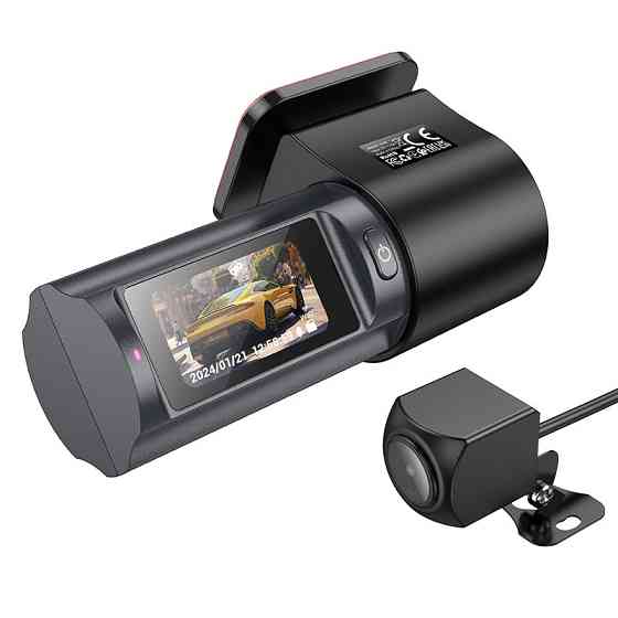 Відеореєстратор HOCO DV8 2K display hidden driving recorder(with rear camera) Black Київ