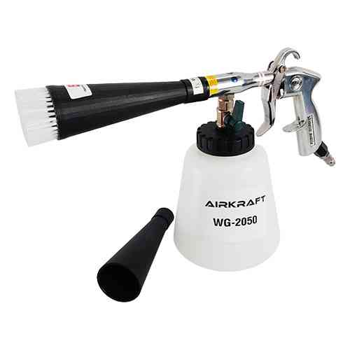 Пістолет для хімчистки салону автомобіля пневматичний (Торнадор) зі змінною насадкою-щіткою AIRKRAFT WG-2050 Чернігів