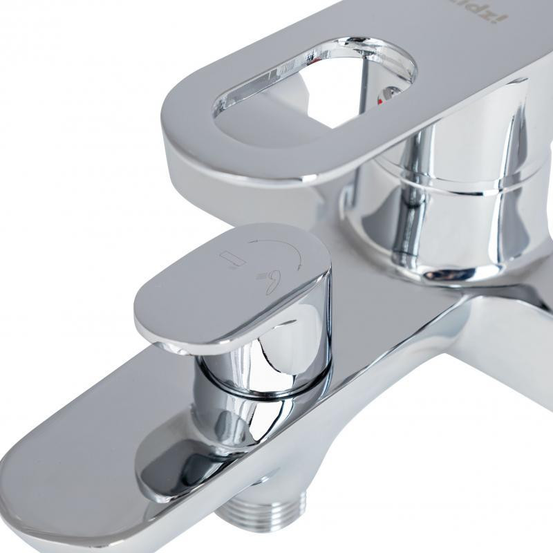 Змішувач для ванни Lidz Latwa 006 з душовим гарнітуром хром Київ - фото 4