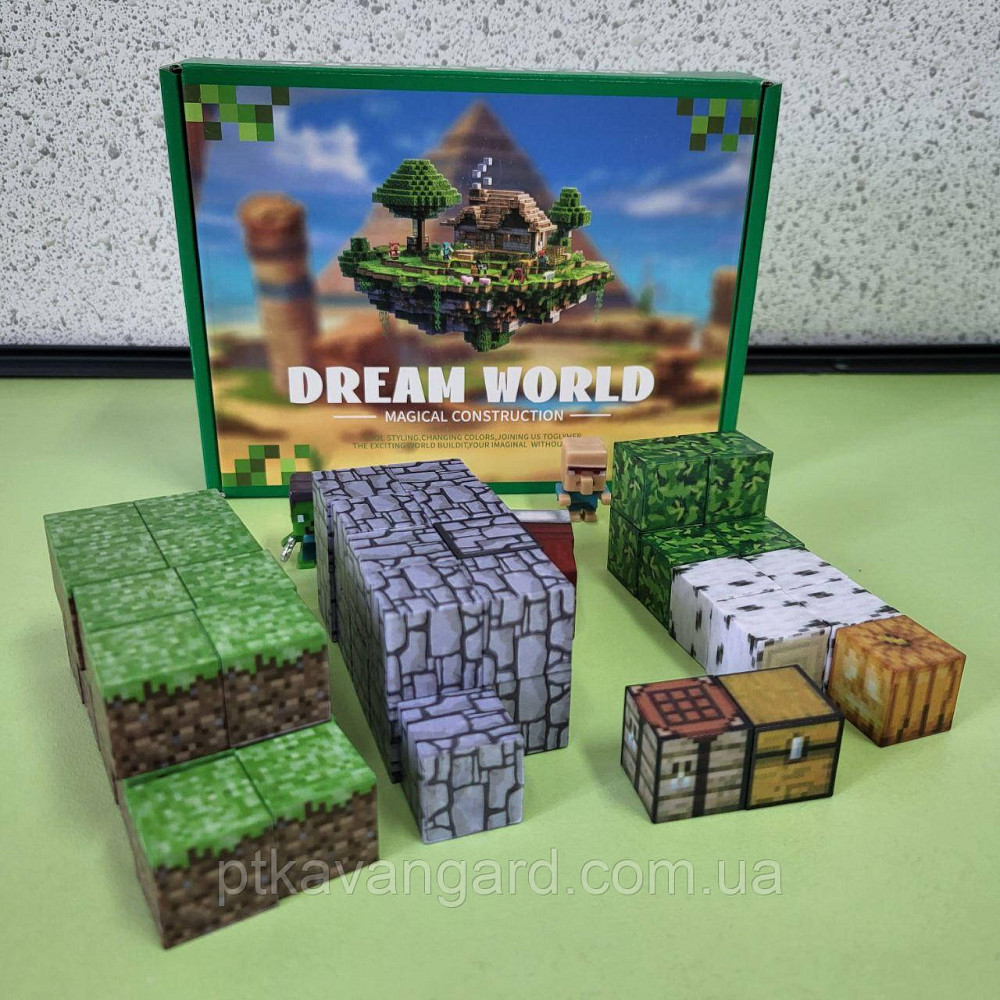 Конструктор магнітний майнкрафт 49 кубики магнітні блоки Dream World LZCK 021 Хмельницький - фото 2