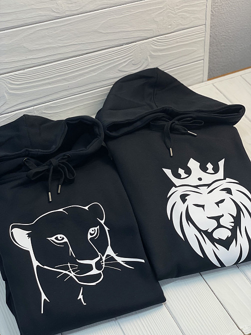 Парні худі для нього та неї - "Лев та Левиця". L, XL Чернівці - фото 1