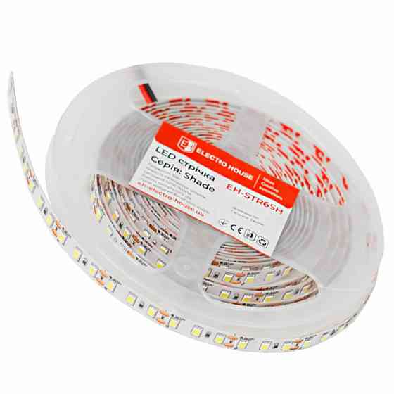 LED стрічка  10Вт 12В 1100 Лм, SMD2835 120 діодів, холодний білий 6500К, серія Shade, гарантія 2 роки Дніпро