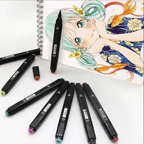 Набор двухсторонних маркеров, Sketch Marker, 80 цветов, в сумке Киев
