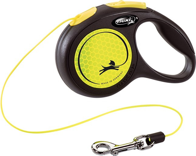 Повідець-рулетка Flexi New Neon М трос 5м/20 кг (Жовтий) Вінниця - фото 1