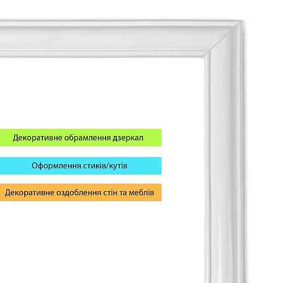 Молдинг 20х3000х8мм Белый SW-00002673 Киев