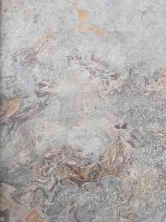 Шпалери вінілові на флізеліні гарячого тиснення DU&KA 1.06х10 вензель основа під штукатурку сірі коричневі Київ