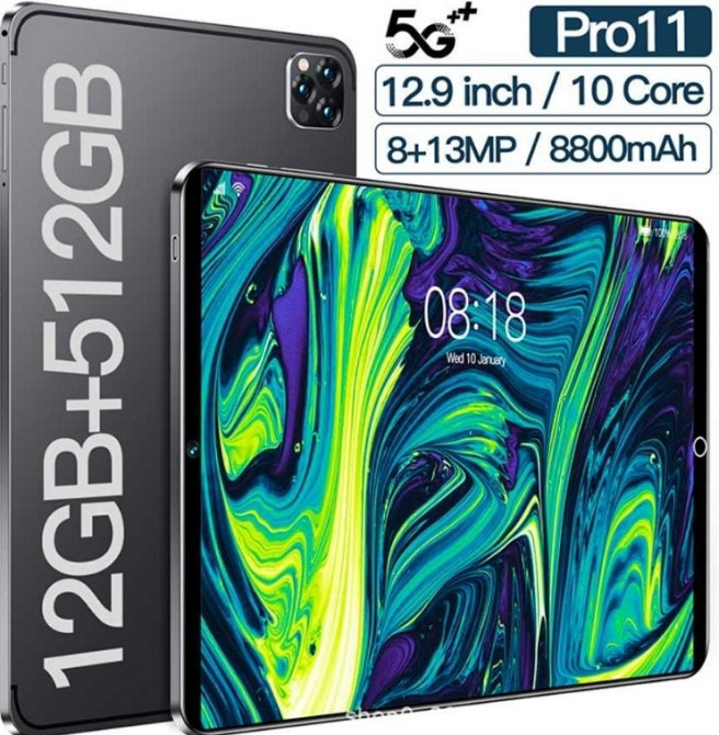 Планшет 10-дюймовий 12 гб /512 гб, Android 14, Процесор: Snapdragon888 Київ - фото 3