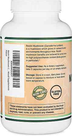 Экстракт гриба рейши Double Wood Reishi Mushroom Extract 1000 mg 300 caps Луцк