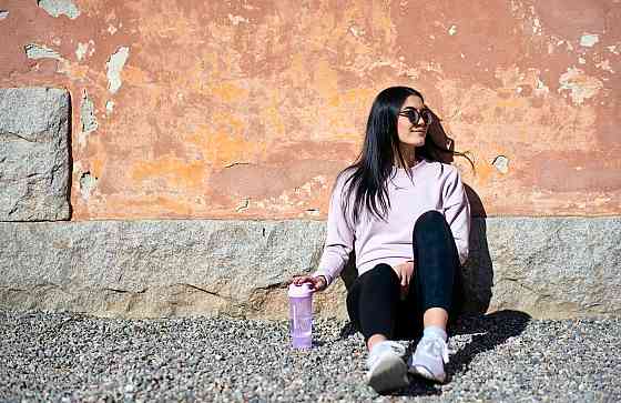 Шейкер спортивний SmartShake Slim 500ml Cotton Pink (Light Lavender) Каменское