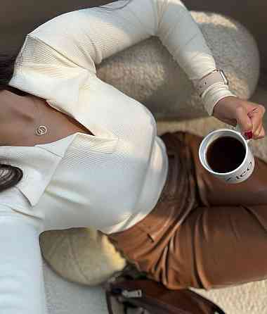 Женский базовый теплый гольф Рубчик на флисе с начесом Молочный, 40/42 Одесса