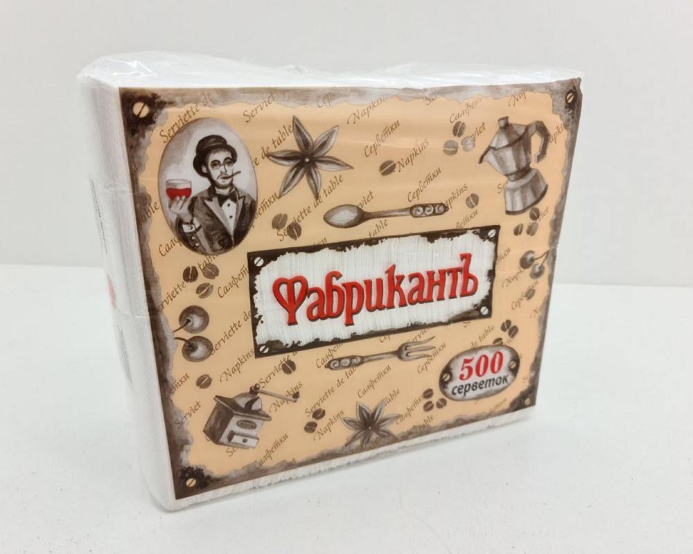 Салфетка бумажная  500лист ФАБРИКАНТЪ однотонная (1 пачка) Харьков - изображение 2