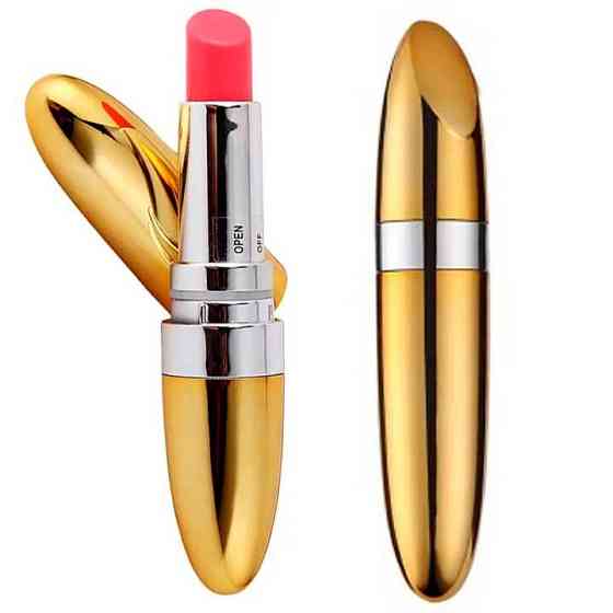 Вібратор для клітора "Помада" - Золото - Вібратори Вінниця