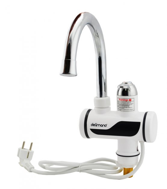 Кран-водонагреватель проточный с душем Delimano 3000 Вт нижнее подключение Київ - фото 3