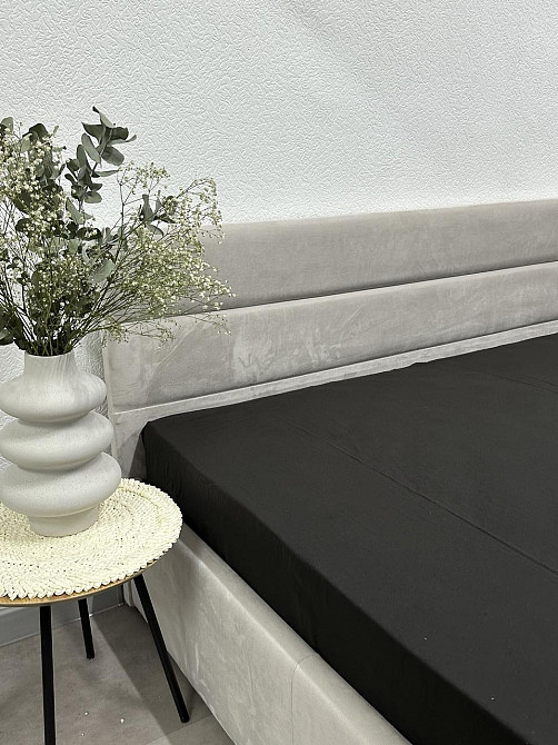 Ecotton Простирадло на резинці Ecotton 160х200 см фланель з бавовни Black чорний Коломыя - изображение 1