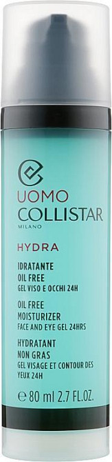 Зволожувальний крем для чоловіків Collistar Oil Free Moisturizer Face And Eye Gel 24H 80ml Слов'янськ - фото 2