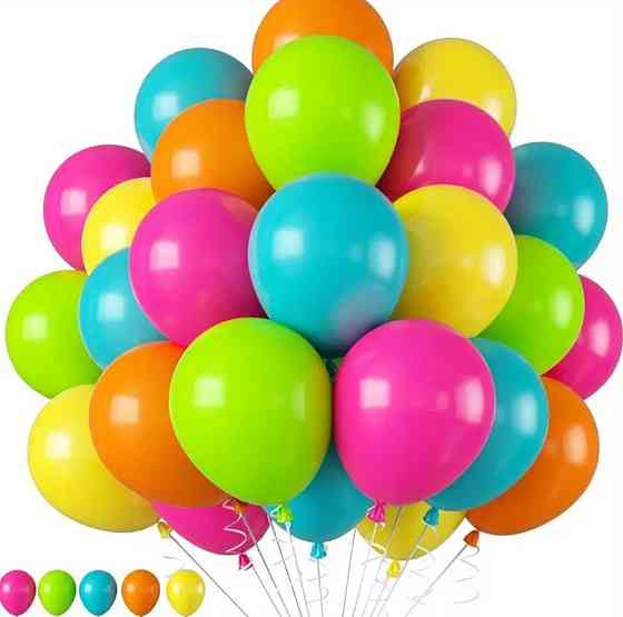 Повітряні кульки набір 50 штук 10 дюймів різнобарвний Київ