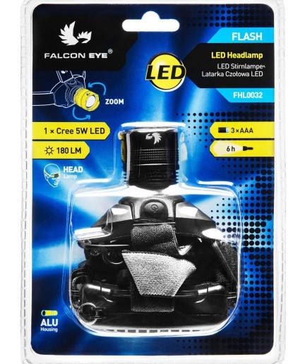 Налобний Ліхтар 180 люмен ,3 режими освітлення Mactronic "Falcon Eye Flash" (FHL0032) Black Нововолинськ - фото 8