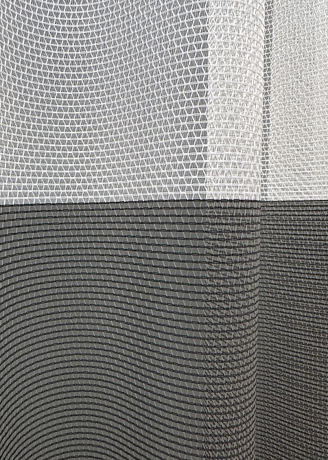 Тюль VR-Textil 1748т Сітка Льон Білий з графітовим 400х270 см (42-0895) Київ - фото 6