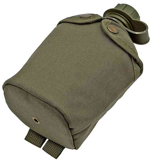 Фляга армійська 1л в чохлі Molle Олива  (фляга тактична польова індивідуальна) Киев