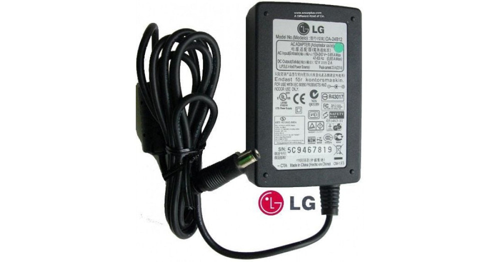 Блок живлення LG 12 V 2 A (штекера: 5.5x2.5) Луцьк - фото 1