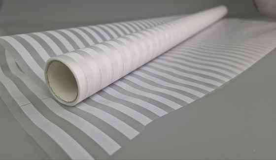 Калька для квітів рулон 8 м тонований матовий (77) (h660) смуга No 9 біла та прозора (1 шт.) Харків