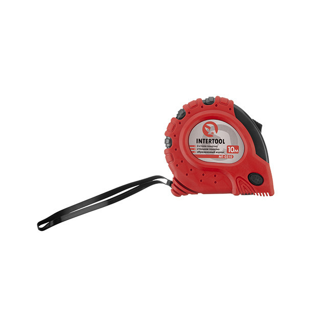 Рулетка з металевим полотном, з фіксатором, 10 м, 25 мм, "Супер Магніт" INTERTOOL MT-0310 Київ - фото 2
