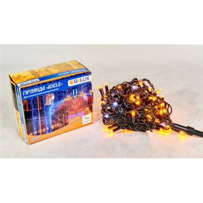 Гірлянда Delux ICICLE 108LED 2x1 м Білий flash Жовтий/Чорний IP44 (90015180) Вінниця - фото 1