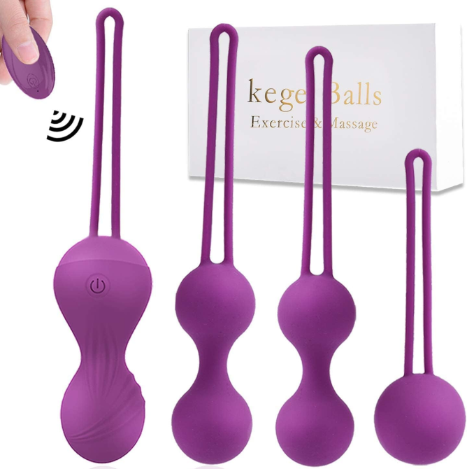 Kegel Balls\Кульки Кегеля Тренажер для м'язів Вагінальні кульки для зміцнення м'язів піхви, набір Фіолетовий Київ - фото 1