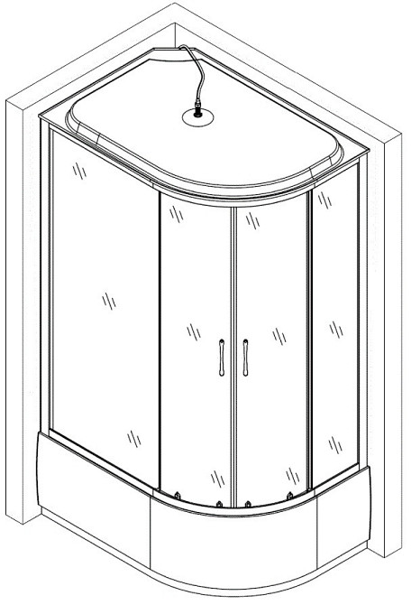 Душевой бокс ассиметричный левый OBRA H120FFSL BRAVO (3уп.) (000029094) Киев - изображение 6