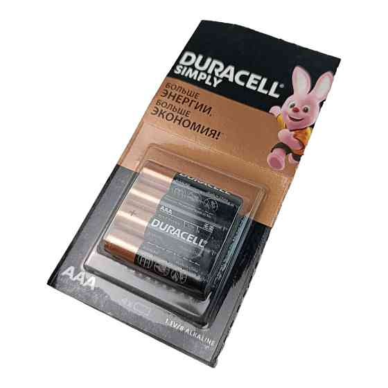 Батарейка AАА лужна 1.5V мініпальчик блістер (к-кт 4 шт) Duracell Мукачево