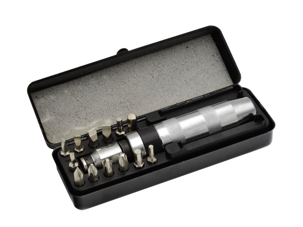 Викрутка ударно-поворотна "GeKo" з бітами, комплект 15 штук Киев - изображение 1