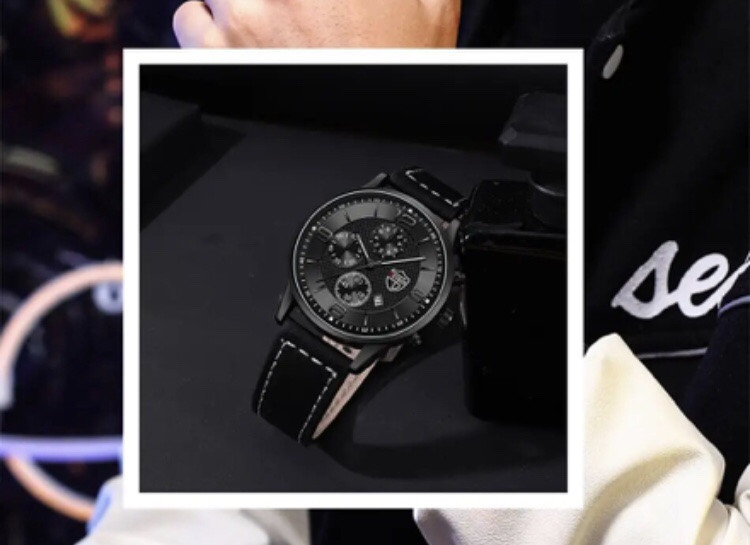 Подарочный набор для мужчин: 1наручные часы, 1 браслет и 1 ожерелье- диам 4,2 дл 22см шир рем 2см, без коробки Киев - изображение 7