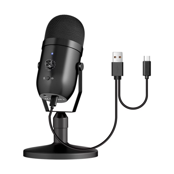 Мікрофон для подкастів HY2102 USB Чорний Київ